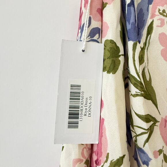 Reformation Womens Riya Dress Donna Multicolor Size 10 NWT - Picture 9 of 11